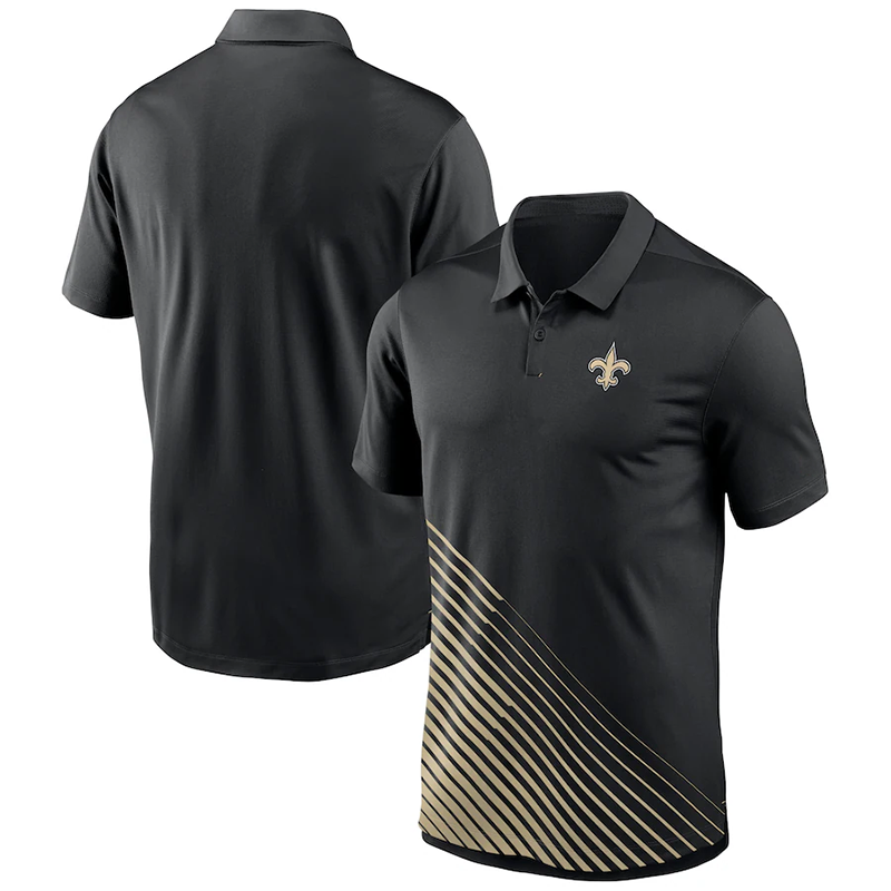 Men 2024 NFL Polo New Orleans Saints black style 4->new orleans saints->NFL Jersey
